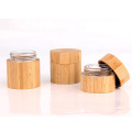 luxury eco friendly 45ml 60ml 90ml empty cosmetic bamboo glass jar wooden container with pp inner